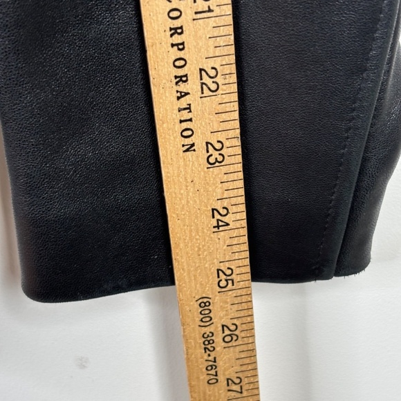 Vintage 90s Liz Claiborne Genuine Leather Jacket Black Soft Retro Chic Zip L - Picture 13 of 14